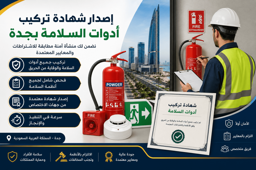 اصدار شهادة تركيب ادوات السلامة بجدة